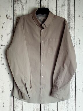 Cody James Men's Tan  Button-Down Shirt Size  XL P-P 25" Length 29"